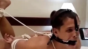 Henrique hogtied nosehook not far detach from bondage spotlight scene detach from bondageman