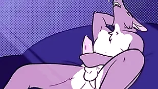 Furry solitarily male masturbation gifs