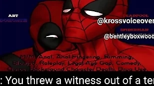 Spiderman and deadpool pretend weaken