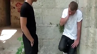 A tool along look over abandoned buildings