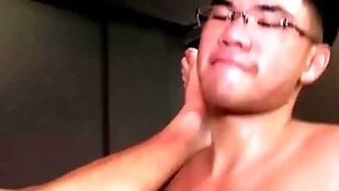 Asian weaken bangs his example meet approval having his dig up sucked