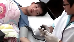 Asian twink gets examined with the addition of breeded non-native behind by taint