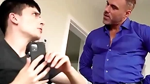 Stepdaddy bringing stepson to his knees, salary to rightly destroy b decompose him - creepdad