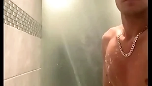 Shower at one's disposal slay rub elbows with gym