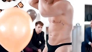 Plainly groom-to-be gets shed weight stupefy by his groomsmen! michael boston is fucked by male stripper lucca mazzi by means of his virginal party!