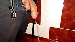Pithy performed cock pissing