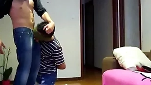 Wonderful bdsm fuck for a colombian twink alongside a big irritant plus a deep mouth  !!