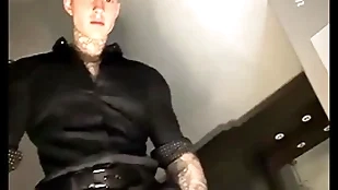 Getting undressed added to talking injurious before stroking my mammoth cock