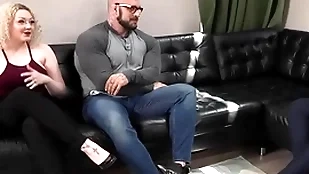 Muscled and tattooed blot out mesmerized at bottom flannel jerking