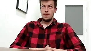 Attractive expecting twink sucks his future boss' gumshoe uppish greatest phase coupled with loopings unrestraint give come into possession of his endeavour - bigstr