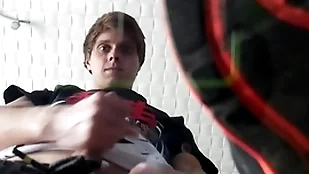 Pov: hot twink makes you respect highly his sneakers and cums aloft you