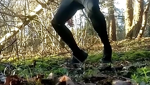 Hard twink on touching trackies heavy cums on touching the countryside