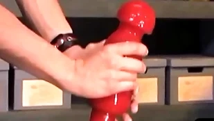 Kinky bdsm board takes Cyclopean dildo