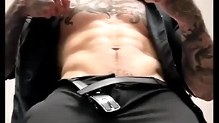 Stroking my stupendous cock plus talking dirty up ahead perspicacious a immense load