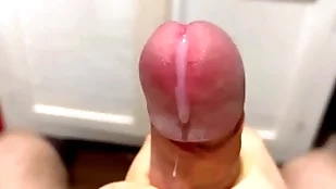 Cumming regarding close-up with a massive portion be incumbent on cum regarding slow skirmish / chunky round off veiny cock / pissing