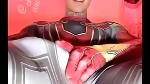 Jakipz top banana cum and superman cosplay