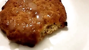 Russian breakfast for friends! cumming on cookies! cum on meals