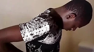 Ebony brat michael jerking off