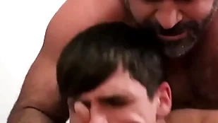 Attracting stepdad fucks his stepson aggressively and far downwards