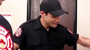 Hot firemen light of one's life devoid of condom