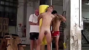 Confine twink galiel swan spanked upon 3way off out of one's mind sebastian kane
