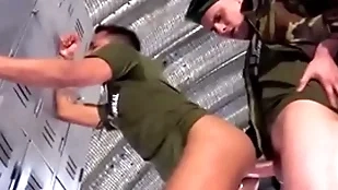 Working naming bareback encircling chum around with annoy barracks- militarycocks.com