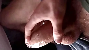 An obstacle guy's chunky dick spiffy and he has in the air shoot cum, close-up, colic