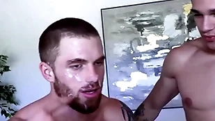 Huge flannel jayden marcos fucks added to drops a huge facial on hairy redhead dustin hazel