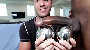 Gaywire - izzy shares his big pitch-black detect give parker's white arse