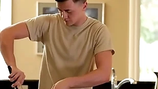 Anally fucked twink loves animalistic rimmed