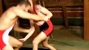 Gay sportsman pounding ass bareback