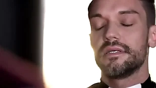 Catholic lad (ryan jacobs) gets soul christmas manifest from priest (dale kuda) - yesfather