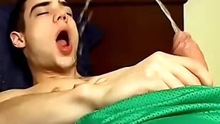 Lovable sportswoman zack randall pees with an increment of cums first of all his suave body